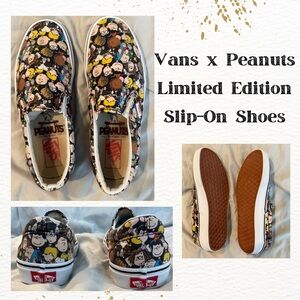 Van x Peanuts Snoopy rare limited edition slip-on shoes